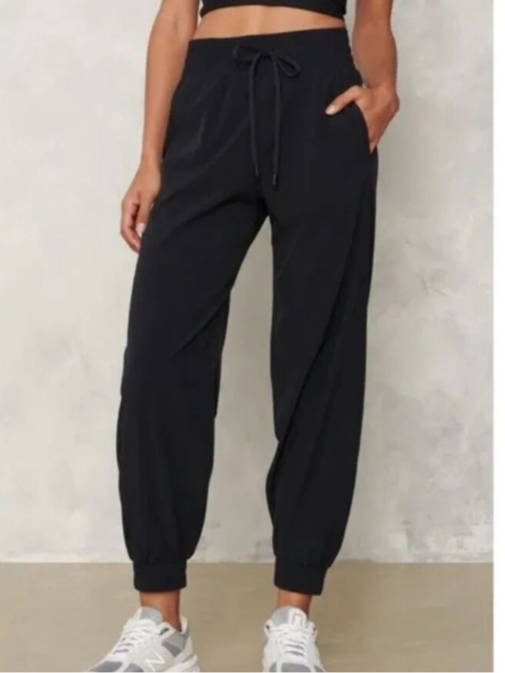 Abercrombie & Fitch Black high ultra rise MotionTEK Jogger Pants